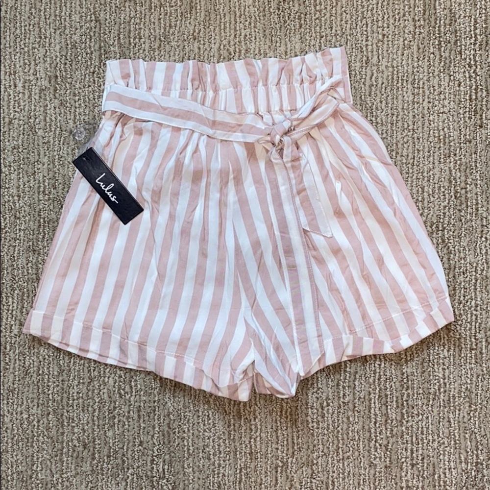Stripped Fabric Shorts